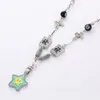 Pendentif Colliers Mode Cristal Étoile Fortune Croix Lucky Star Collier Couple Hommes et Femmes Hip Hop Collier 230703