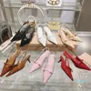 Designer Leather Penny Loafers Sandali Designer Women Luxury Summer High Heels Lady Pumps Dress Sandalo da sposa