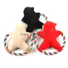 Brinquedos para mastigar para animais de estimação Brinquedo de pelúcia Vocal Cartoon Algodão Corda Cachorro de Natal Mordida Molar Boneca para animais de estimação Presentes Drop Delivery Home Garden Supplie Dhsgv