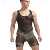 Mens sexy underwear male panties bodysuit panties Camouflage men clothing bodysuit masculino jumpsuit active mens bodywear Wrestli1946