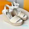 zapatos causales Diseñadores de lujo de las mujeres de verano Sandalias Suela de goma antideslizante Moda Arena