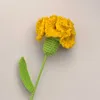 Dried Flowers Creative Mother's Day Knitting Flower Handmade Carnation Crochet Hand Artificial Fake Bouquet