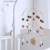 Baby Rattles Crib Bell Toys Mobile Träpärlor Trojan Vind Chimes Kids Room Bed Hanging Decor Photography Props Gift L230518