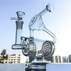 Pipes À Fumer Narguilés Bong En Verre Unique Recycleur De Conduite D'eau Claire Dab Rig Peigne Et Inline Perc Oil Rigs 14.5Mm Joint Bongs Percolato Dhfag