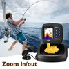 Fish Finder Fish Finder Portable Fish Finder Wireless Sonar Sensor Fishing Depth Finder Locator Fishfinder with Wired Transducer for Boat Kayak Fishing Hkd230703