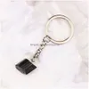 Key Rings Black Irregar Tourmaline Keychain for Women On Bag Car Jewelry Party Friends Gift Delivery Dhghz