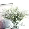 Decorative Flowers Wreaths Snow Gypsophila Artificial Baby Breath Foam Plastic Flower With Xmas Year Home Wedding Party Decoration Dhtl2