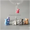 Bar Araçları Koala Kupası Tanıtıcı Şarap Glass Sile Tanımlayıcı Etiketler Parti Özel Etiket 6pcs/ Set Daml Teslimat Ev Bahçesi Mutfak Dinin DHM8F