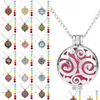 Essentiële Oliën Diffusers Aroma Diffuser Ketting Open Medaillons Hanger Per Olie Medaillon 70Cm Ketting Met Vilten Pads Drop Levering Thuis Ga Dhkri