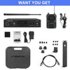 Mixer UHF Mono Audio Wireless in Ear Monitor System Transmetteur Metal Transmetteur Roby Bodypack Récepteur 50 Fréquences 500 / 900MHz PHENYX PRO
