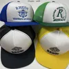 Gorras de béisbol Hombres Mujeres La mejor calidad Rhude Sombrero ajustable Etiquetas interiores Letras bordadas blancas RHUDE Gorra de béisbol