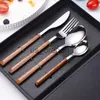 Dinnerware Sets 1PC Stainless Steel Knife Fork Spoon Dinnerware Mirror Polishing cubiertos Coffee Tea Spoon Cutlery Kitchen Tableware x0703