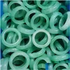 Band Rings Bk Men 6Mm Green Turquoise Stone Ring Thin Smooth Anxiety Relief Uni Jewelry Ultime Drop Delivery Dhfal