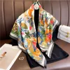 Scarves Luxury Brand Shawl 2022 Design Twill Silk Scarf Women Wrap Hair Summer Neckerchief Female Hijab Echarpe Headkerchief Bandana J230703