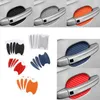 Nouveau 4 pièces/ensemble voiture porte autocollant en Fiber de carbone résistant aux rayures couverture Auto poignée Protection Film extérieur style voiture accessoires