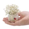 Flores secas pequeñas Gypsophila, Mini teñido Artificial, muebles naturales, decoración adjunta en un frasco
