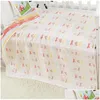 Blankets Swaddling 6 Layer Genuine Baby Blanket Swaddle 100% Cotton 80X Envelope Wrap Born Super Soft Kids Bedding Diaper Ltb-8605 Dhlad