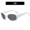 النظارات الشمسية عتيقة الأزياء Y2K Oval Women for Men Designer Trend Golf Sport Goggle Sun Glasses Punk Eyewear UV400