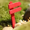 カラフルな道標マイクロ風景装飾木製フェンスガーデン DIY 用品造園道標デスクトップ妖精の庭フェンス TH0863