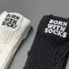 Real Pics Noir Blanc Hommes Femmes Chaussettes Nice Cotton 2023ss Fashion Sockings