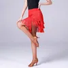 Stage Wear Jupe De Danse Latine Femmes Sexy Multi-couche Gland Jupes Fringe Pratique Salle De Bal Cha Salsa Samba Danse Vêtements DL4249225Q