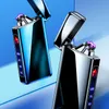 New Double Plasma Arc Windproof Electronic USB Recharge Cigarette Smoking Electric Lighter OZDM