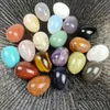 Stenpolerad äggform Löst Reiki Healing Chakra Natural Ball Bead Palm Quartz Mineral Crystal Tumbled Gemstones Handbit Hem DHQPG