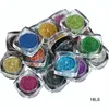 Dekaler Dekaler 18 ST Lot Nail Glitter Holografisk 5g Burk 0 2mm 008 Ögonskugga | Eye Laser Art 230703