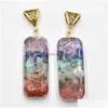 Charms Retro Natural Healing 7 colori Chakra Stone Amethysts Lapis Lazi Pillar Pendant all'ingrosso per collana creazione di gioielli Acc Dro Dhaug