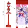 Décorations De Noël Décoration En Métal Scène De Neige Réverbère Paysage Extérieur Grand Fer Art Chaud 2022 H1112 Drop Delivery Accueil G Dh52Z