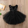 Robes de fille Robes de fille Paillettes Robes de soirée bébé fille Été Doux Vêtements pour enfants Anniversaire Princesse Tulle Tutu Robe Vêtements pour enfants Z230704