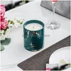 Kerzen Marmor Duftkerze Goldmuster Keramik Ins Aromatherapie Home Decor Valentinstag Geschenk Drop Lieferung Garten Dh0Cq