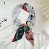 Eşarp Moda Dar İpek Eşarp Yağlı Boya Eşarplar Uzun Küçük Flama Şerit Sanat Neckerchief Kafa Bandı Saç Kravat Çantası Cesorlar J230703