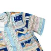 Casa Designer Moda Abbigliamento Camicie Tute Casablanca 23ss Maya Mythology Palace Camicia a maniche corte in seta casual allentata per uomo donna