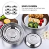 Dinnerware Sets Stainless Steel Disc Premium Tray Mixing Salad Round Design Dish Cuisine Plate Storage Dessert Pizza Plates