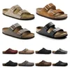 Desenhador de luxo Boston Clogs sandálias Chinelos Plataforma masculino birk tamanco verão couro arizona deslizadores de feltro fivela tira plana Casual