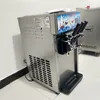 Máquina de helados LINBOSS Acero inoxidable Sorbete congelado Sundae Escritorio comercial Equipo de tienda de bebidas Tienda de postres Helado suave 1200w
