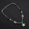 Collane con ciondolo Fashion Crystal Star Fortune Cross Collana Lucky Star Coppia Collana Hip Hop per uomo e donna 230703