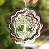 Other Home Decor Chakra Crystal Wind Chimes Sun Prism Metal Tree of Life Hanging Pendant Light Home Wedding Garden Decor R230630