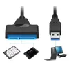 Bärbar USB 3.0 SATA 3-kabel Sata till USB-adapter Upp till 5 Gbps Stöd 2,5 tums extern SSD HDD-hårddisk 22-stifts Sata III-kabel