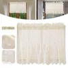 Curtain Lace Floral Curtains Kitchen Coffee Bedroom Rod Short 54 X 35 Inches 1panels