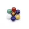 Pietra 16Mm Sfera Rotonda 7 Chakra Set Reiki Pietre Di Cristallo Naturale Ornamenti Quarzo Yoga Energia Perlina Guarigione Arte Artigianato Decorazione Goccia Dh8Pn