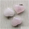 Charms Beautif Natural Rose Quartz Lover Vert Róż Kryształowy Kamień Wisiank do biżuterii Making 24 mmxx20 mm Drop dostarczenie