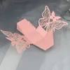 Envoltura de regalo 50 Unids Butterfuly Laser Cut Boda Nupcial Favores Caja de Regalos Cajas de Dulces Con Cinta Bautizo Baby Shower Party Decor 230701