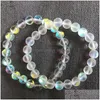 Beaded Mermaid Glass Crystal Moonstone Strand Mticolor Labradorite Stone Charm Armband Handgjorda armbandsgåvor Smycken Drop Delive DHC3I