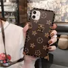 Designer L Leather Phone Cases For iPhone 13 Pro Max 12 Mini 11 Xs XR X 8 7 Plus Brand Luxury Flower Mobile Shell Full coverage Protection Case