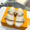 gucci louis vuitton prada fendi chloe balenciaga hermes yeezy ugg Вы Klassische Designer-Hausschuhe Mode Luxus Unisex Bom Dia Flat Mule Sommer Leinwand Strand Sandalen Schnallen S