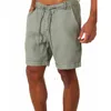Shorts pour hommes Mode décontractée Lin Shorts de haute qualité Lin Couleur unie Pantalons courts Homme Summer Beach Shorts de lin respirant Z230703