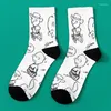 Women Socks 3 Pairs Unisex Soft Cotton Don't Not Disturb I'M Gaming Printing Alphabet Ankle Multiple Colors Casual Tube