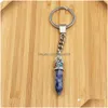 Nyckelringar 7 Chakras orgone pendum Energy Crystal Stone Keychain Healing Amet Keyrings For Car Meditation Reiki Lucky Gift Drop Deliv DHGF8